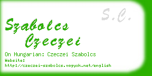 szabolcs czeczei business card
